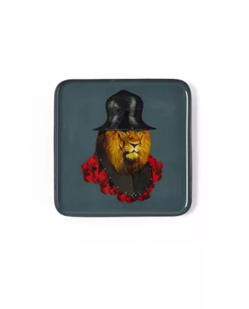 Vide Poche en métal peint à la main de la marque française Gangzaï - Design Lion Quichotte. Toulon Côte d'Azur