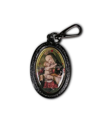 Magnifique Porte Clefs Voglio Bene en métal de zamac haute qualité et résine, visuel "Divin Enfant", marque française, maison, accessoire, Collection 2024