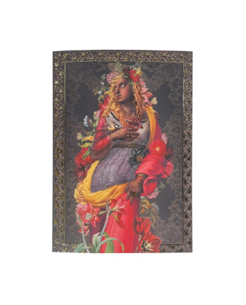 Très belle Carte de vœux Voglio Bene "Vierge Noire" imprimée avec dorure sur papier 280gr, fabriqué en Italie et livré avec enveloppe assortie