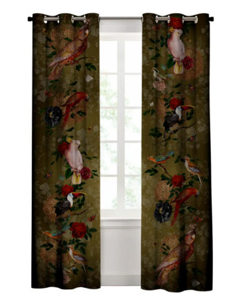 Image des rideaux occultants en velours 100% polyester Voglio Bene "Rio Vert" – dimensions 140x250 cm par panneau (250x280 cm pour la paire), fabriqués en Italie et vendus en paire gauche/droite, alliant performance occultante et élégance pour une décoration intérieure raffinée