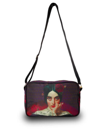 Sac Clutch Voglio Bene "Clémentine" en toile enduite avec 2 poches intérieurs Collection 2025
