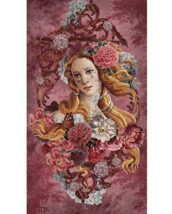 Magnifique Tenture Murale Voglio Bene, visuel "Venus" design Bénédicte Piccolillo pour la marque de décoration française Voglio Bene - Format 80x140 cm et 140x250Collection 2026 Decoration murale neo rococo, baroque, art deco