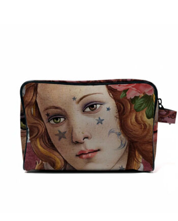 Très belle Trousse de Toilette Voglio Bene en velours de polyester visuel "Venus", Collection 2026, marque française, fabriquée en Italie